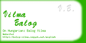 vilma balog business card